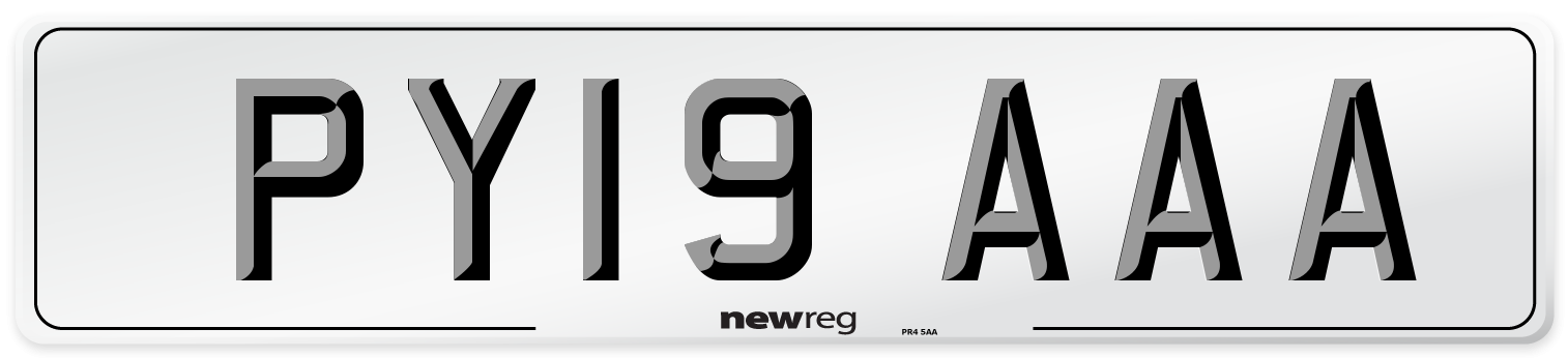 PY19 AAA Number Plate from New Reg